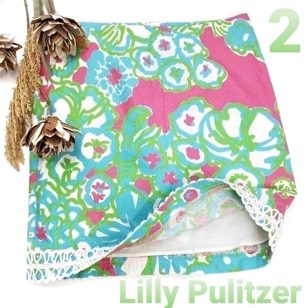 Lilly Pulitzer Lavender Pink A Delicacy Skirt Sz 2